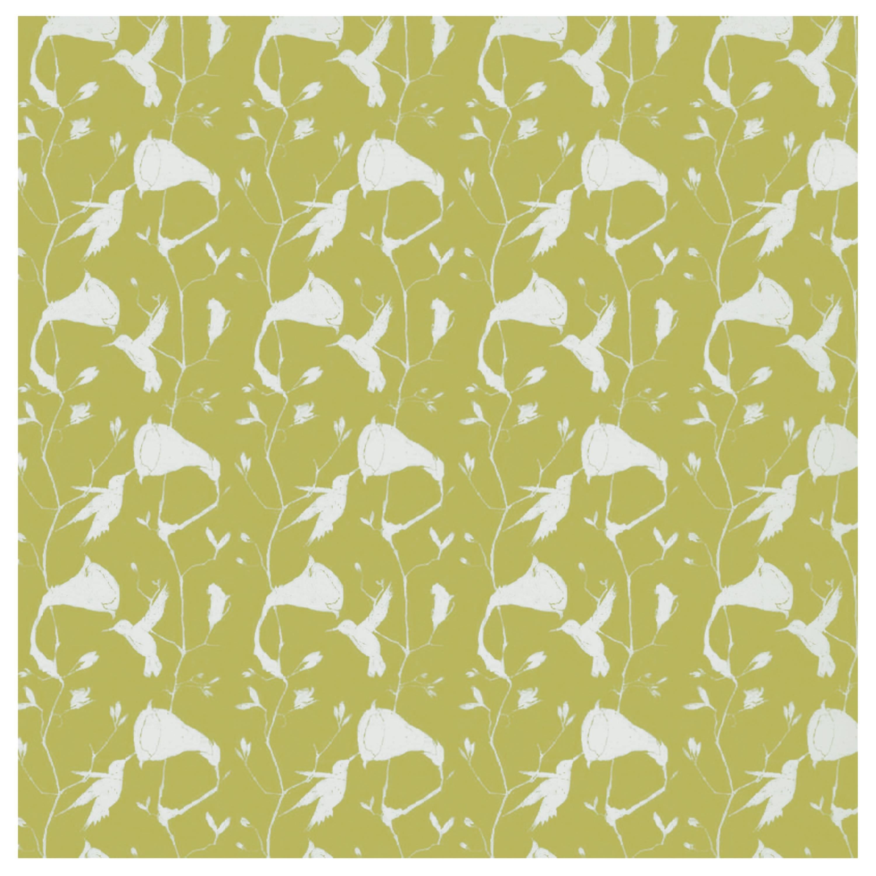 Porter Teleo Climbing Vine Green and Blue Contemporary Wallpaper Two Roll Set For Sale