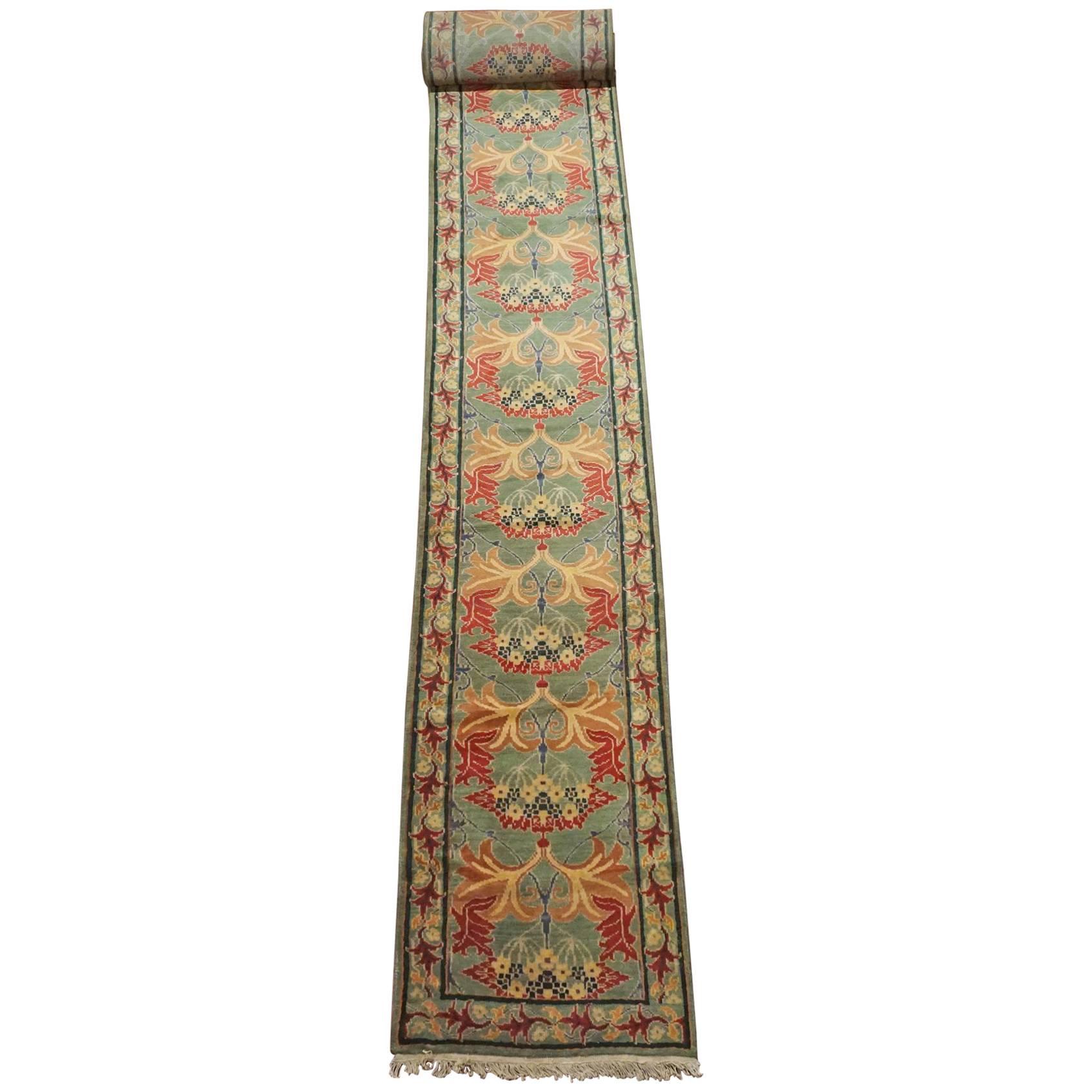 William Morris Art & Craft Hand-Knotted Runner, circa 1990 For Sale