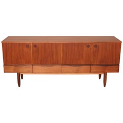 English Four-Drawer Four Door Teak Sideboard by the Portwood Furniture Company