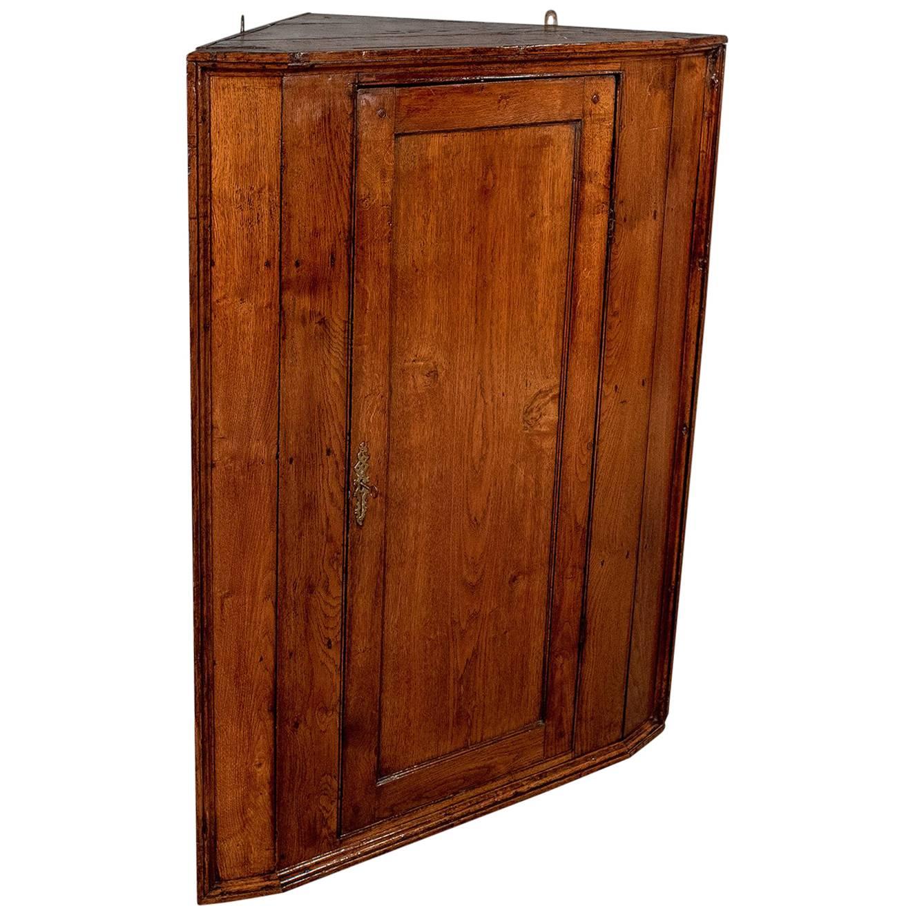 Antique Large Oak Corner Cabinet Cupboard, Georgian, circa 1800