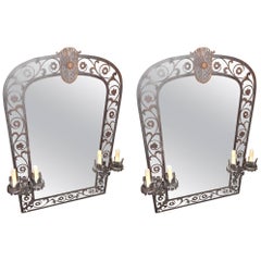 Pair of Renaissance Style Girondole Mirrors