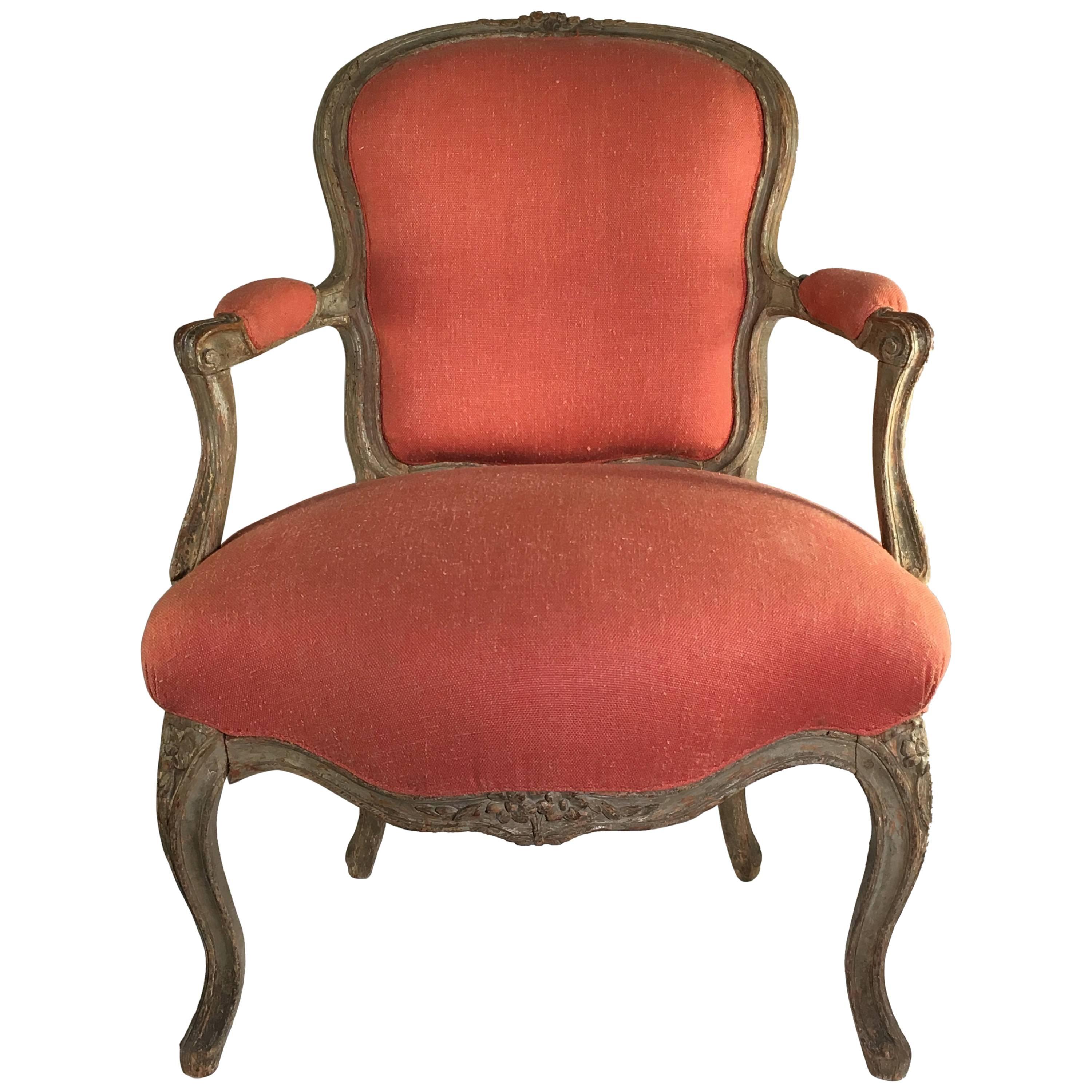 18th Century French Fauteuil Cabriolet