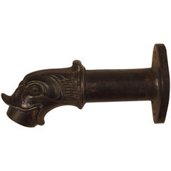 Used French Cast Iron Dolphin Fountain Spout, circa 1910