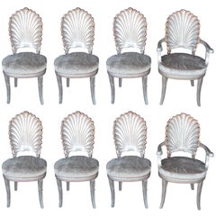 Set of Eight Shell Back Chairs
