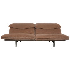 Italian Metal Framed Two Seater "Wave" Sofa by Giovanni Offredi for Saporiti