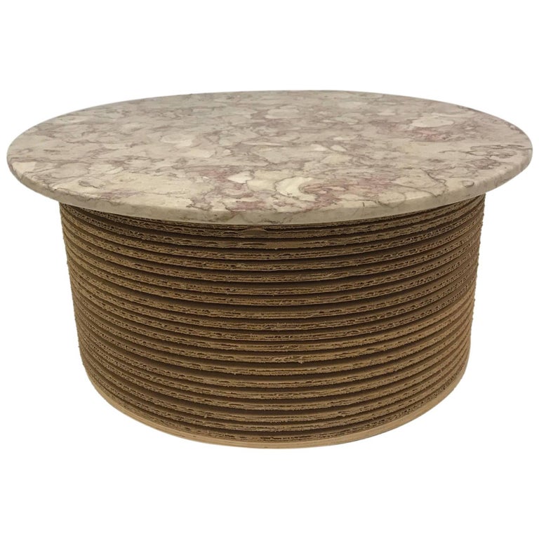 Frank Gehry Corrugated Cardboard Marble Top Coffee Table For At Frank Gehry Corrugated Cardboard Marble Top Coffee Table For