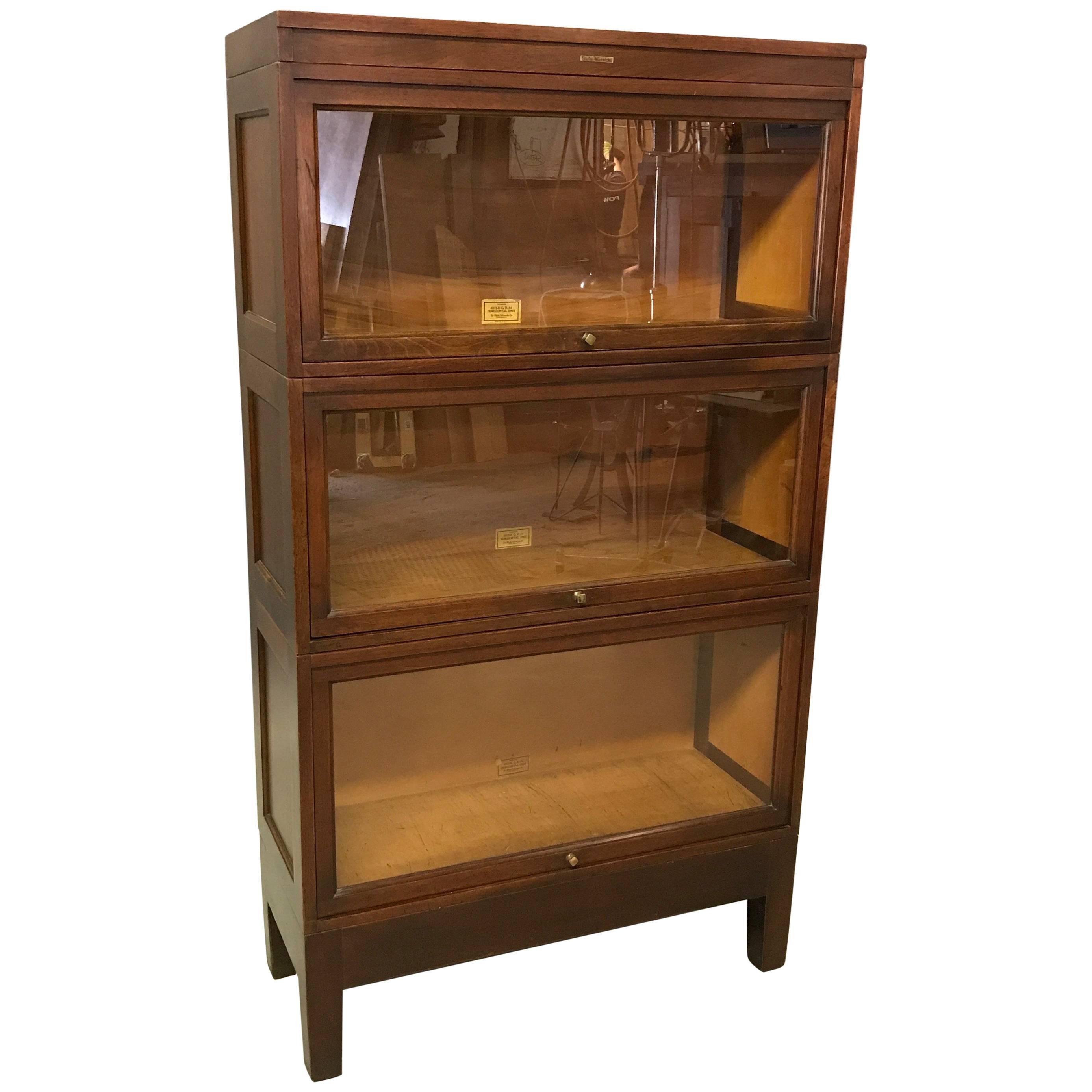 Mahogany Barrister Bookcase Cabinet by Globe Wernicke