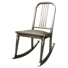 Petite Brushed Steel Rocking Chair by Simmons Sheraton Series