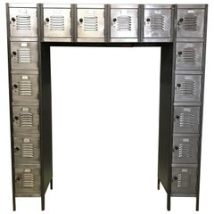 Industrial Brushed Steel Gateway Locker Unit Industrial Brushed Steel Gateway Locker Unit