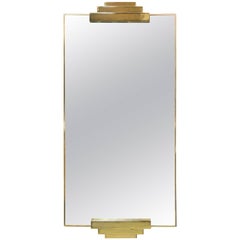 Belgochrome, Art Deco Style Gold-Plated Mirror Made in Belgium