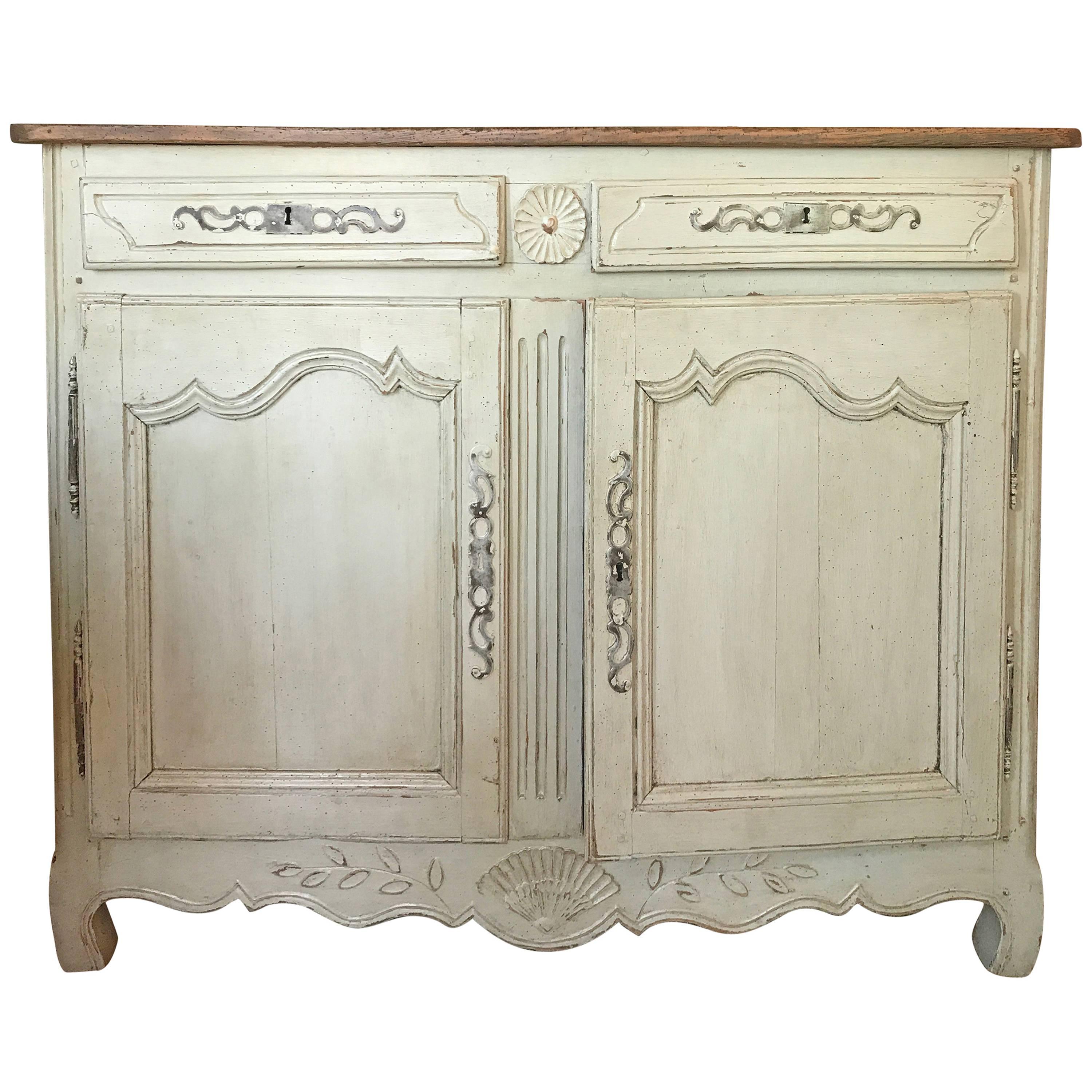Early 19th Century French High Waisted Painted Buffet For Sale