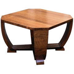 1930s English Walnut Low Occasional Table