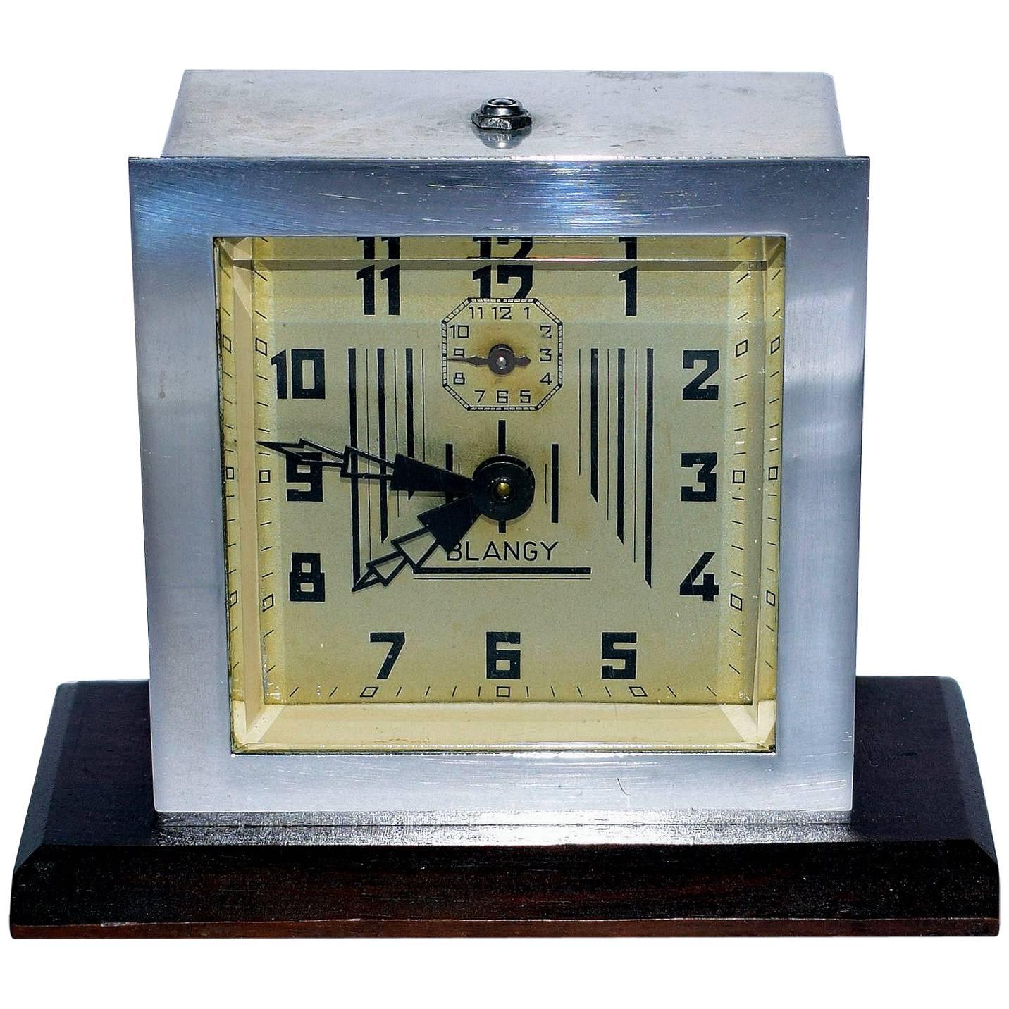 1930s Art Deco Clock by Blangy, France For Sale