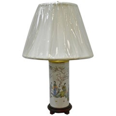 Chinese Porcelain Hat Stand Table Lamp