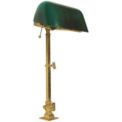 Antique Rare 1920s American Emeralite Brass Adjustable Desk Lamp by H.G. McFaddin & Co