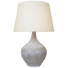 Late 20th Century Grey Ceramic Table Lamp