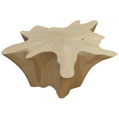 Andrianna Shamaris Bleached Teak Wood Coffee Table or Side Table