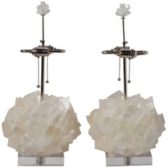 Calcite Crystal Table Lamps by Kathryn McCoy
