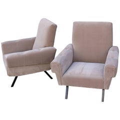 Italian Pair of Lounge Chairs