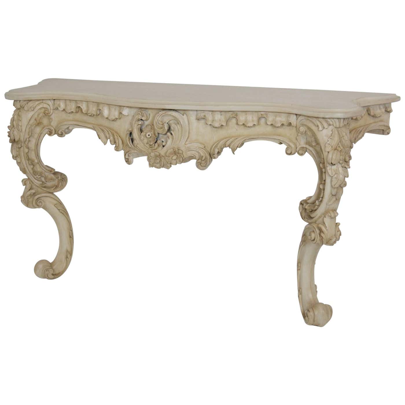 High Console Rococo 20th Century Rococo Style Console For Sale at 1stDibs