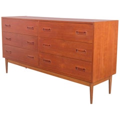 Danish Modern Teak Double Dresser