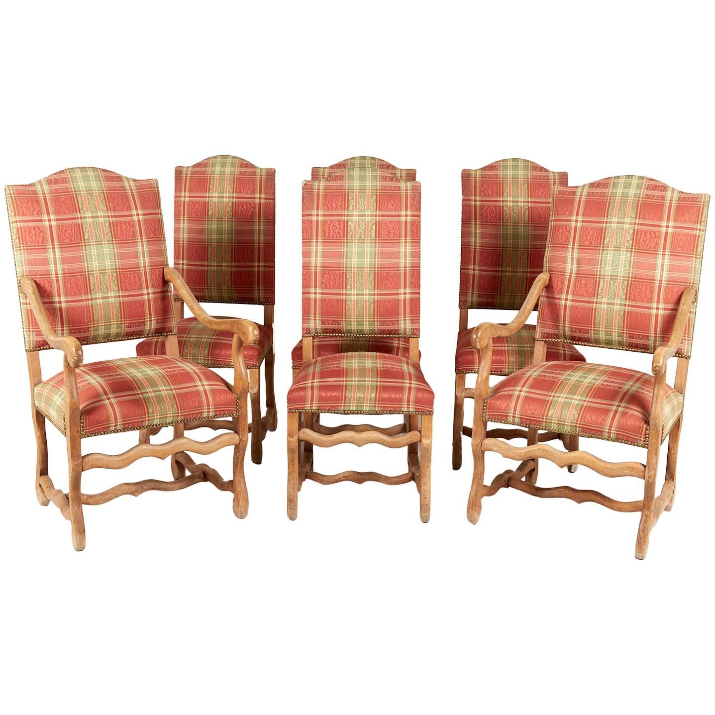 Antique Set of 'Os de Mouton' Dining Chairs