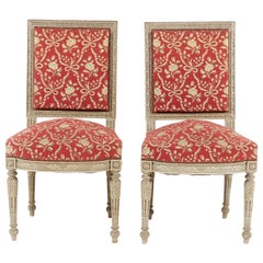 Antique Set of Two Louis XVI Chairs Carved, circa 1780