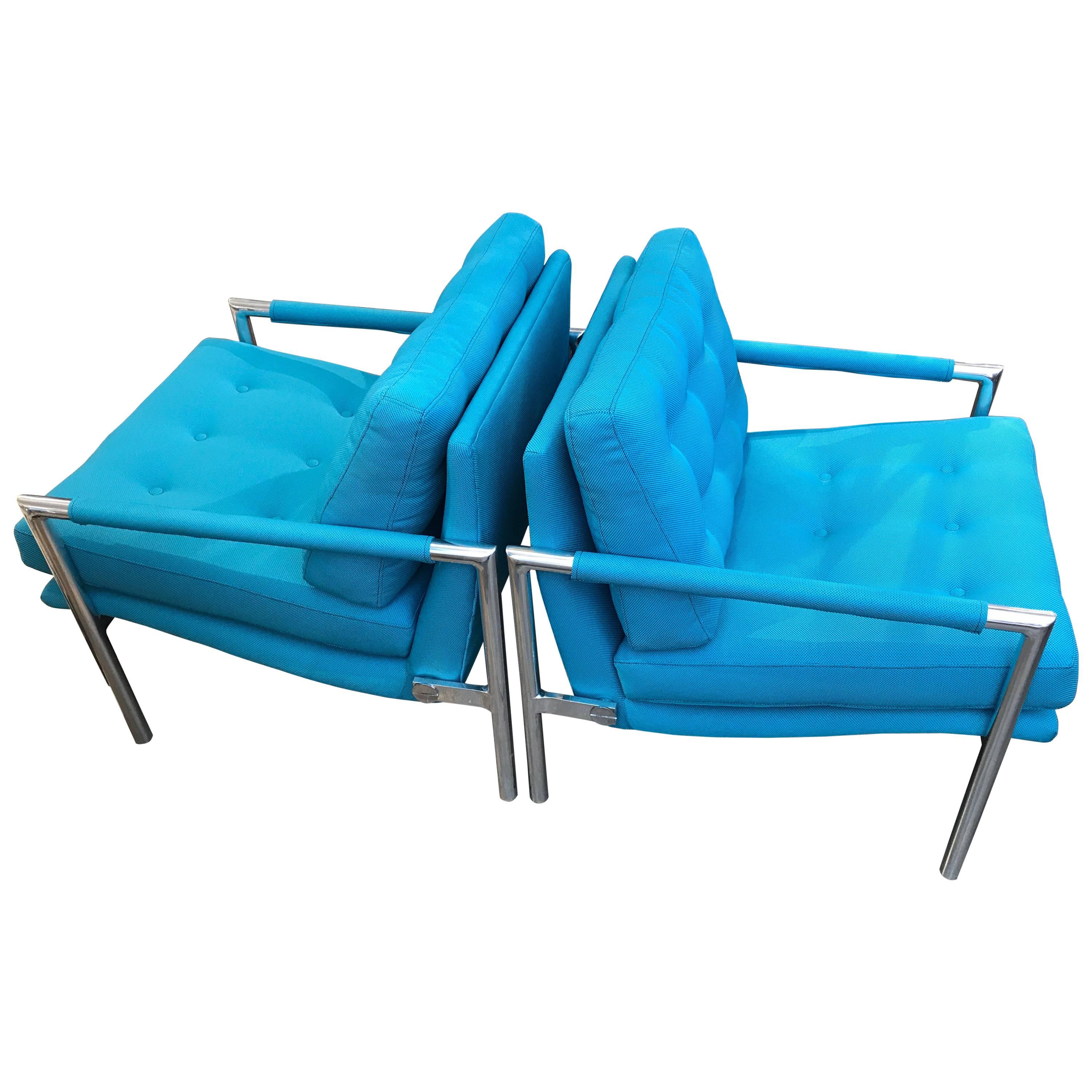 Pair of Aluminium Lounge Chairs in the Manner of Harvey Probber