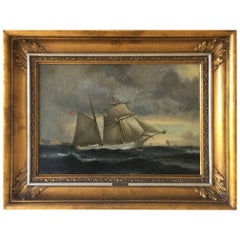 Danish Ship Portrait of Schooner 'Kaerteminde' by Christian Vigilius Blache