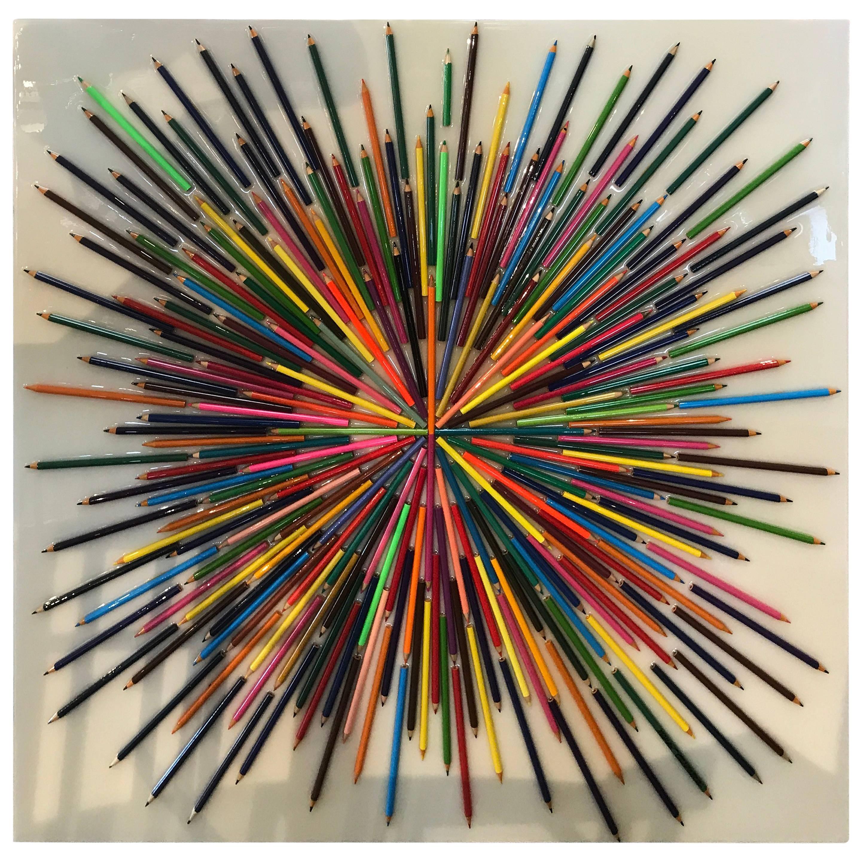 Mauro Oliveira Colored Pencils Signed Mixed-Media