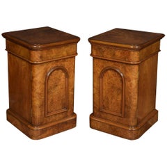 Pair of Walnut Bedside Cabinets