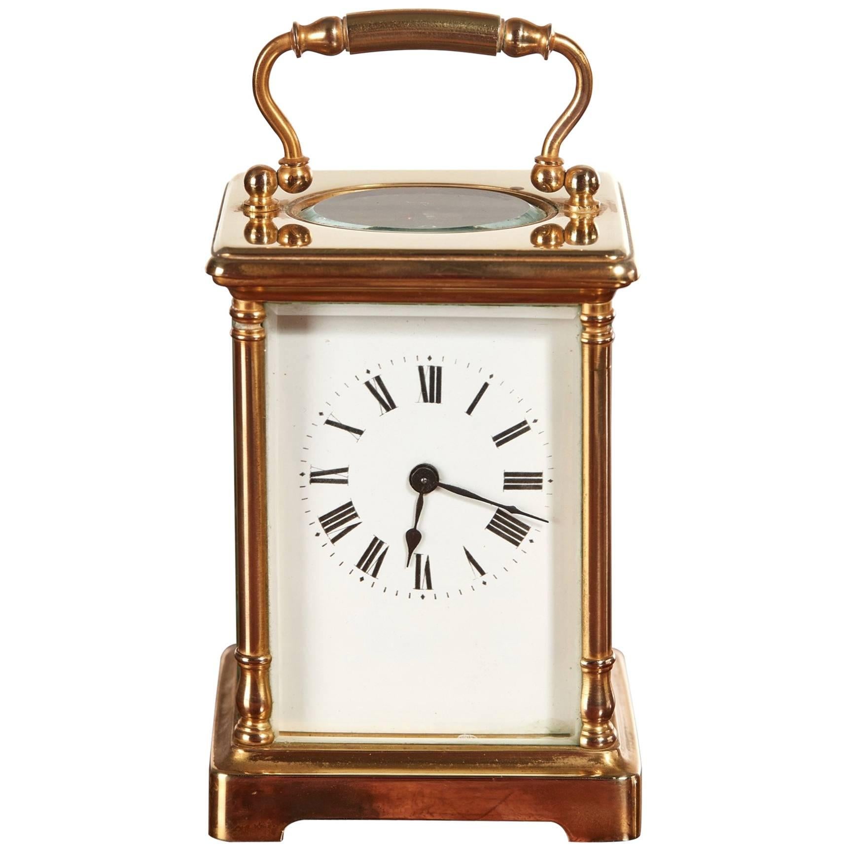 Antique Brass French Carriage Clock