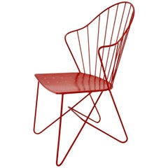 Roter Astoria Vintage-Beistellstuhl von J.O.Wladar und V. Moedlhammer, rot  ett, ca. 1955