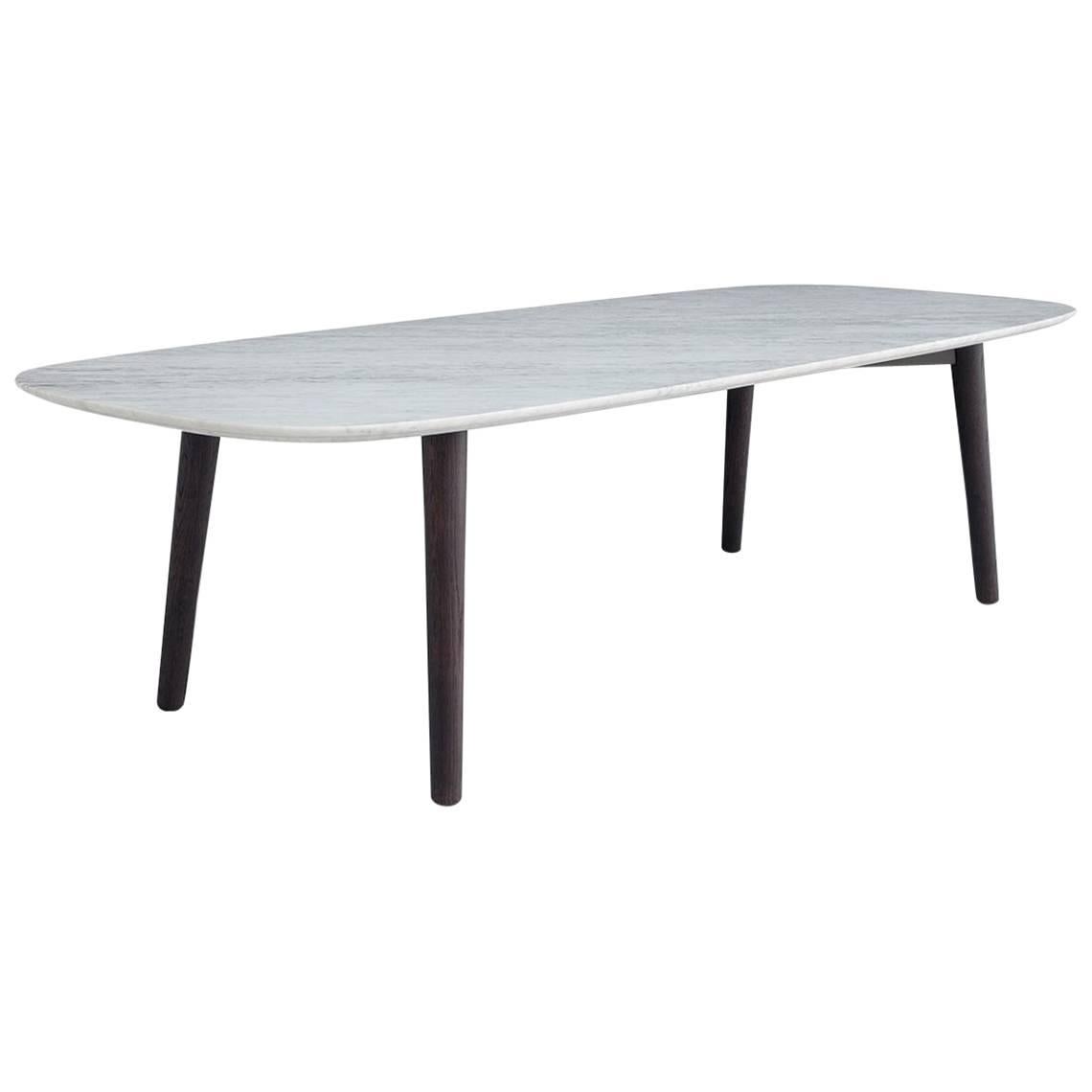 Poliform Mad Dining Table by Marcel Wanders in Solid Wood and Marble For Sale