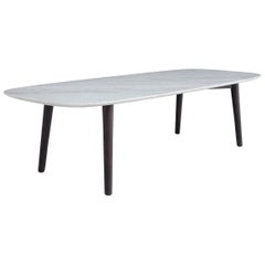Poliform Mad Dining Table by Marcel Wanders in Solid Wood and Marble