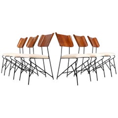 1950s Italian Dining Chairs by Carlo Ratti, Set of Six