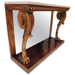 Antique Classical Style Marble-Top Gilt Console Table, circa 1890