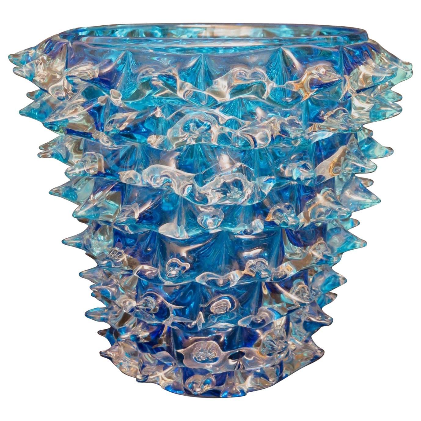Murano Vases Water Sea Color, Italy 1980