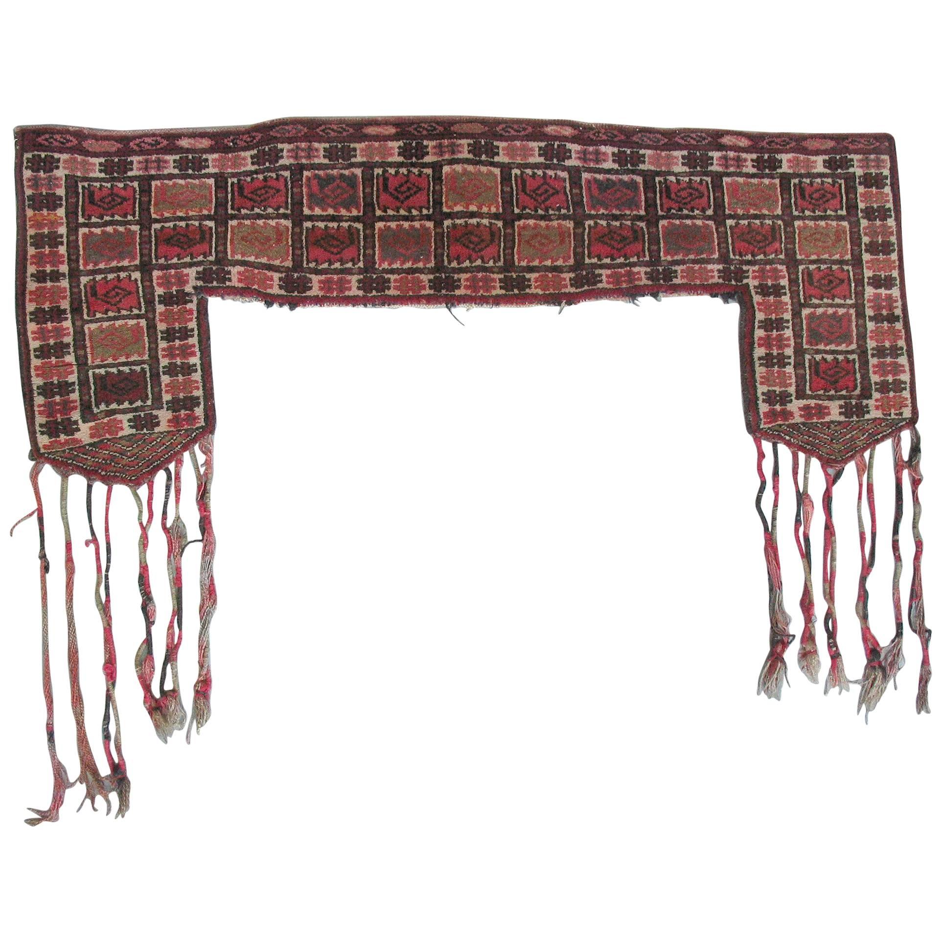 Ersari Kapunuk Turkmenistan Wool Rug Yurt Door Decoration For Sale