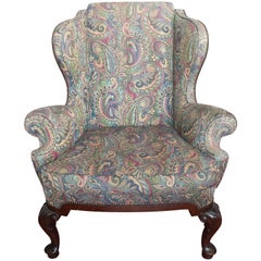 Provincial Classic Carved Wood Floral Armchair, Italy