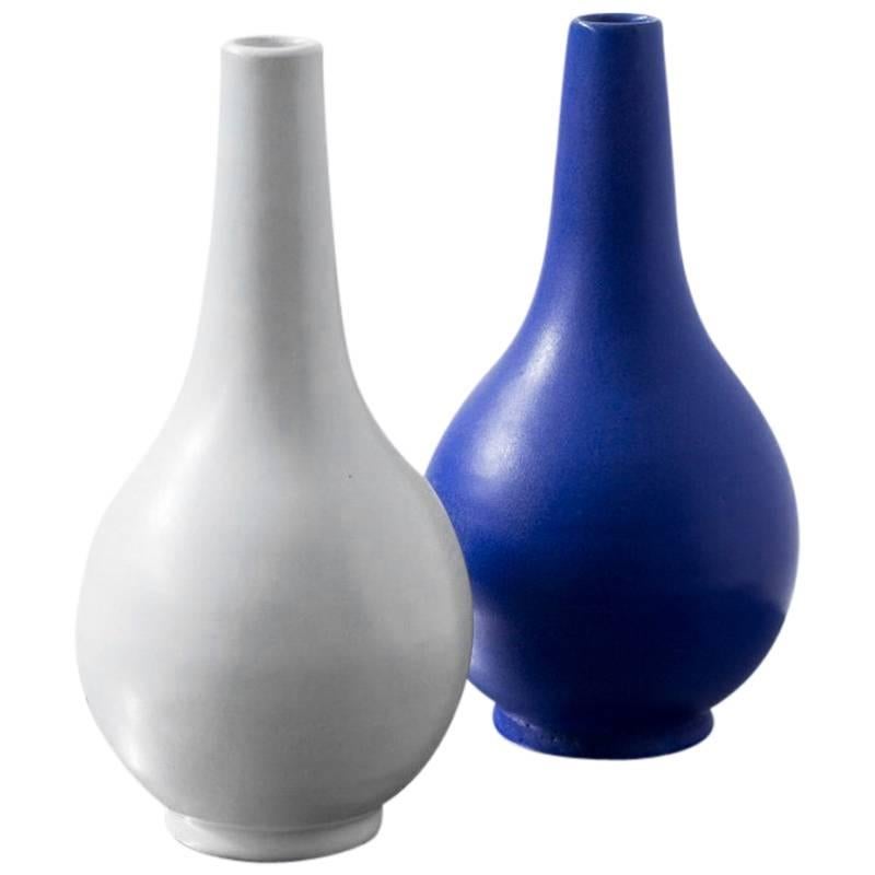 Swedish Ceramic Vases by Vicke Lindstrand, Upsala Ekeby, 1940s