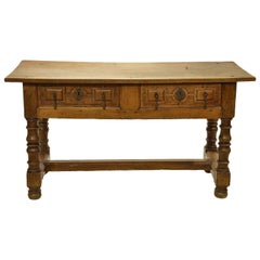 17th-18th Century Spanish Renaissance Walnut Reflectory Table or Hall Table 2