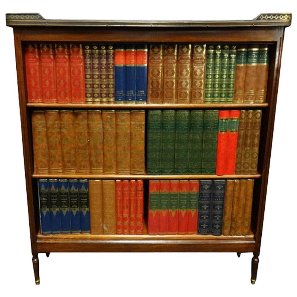 19th Century French Mahogany Adjustable Open Bookcase