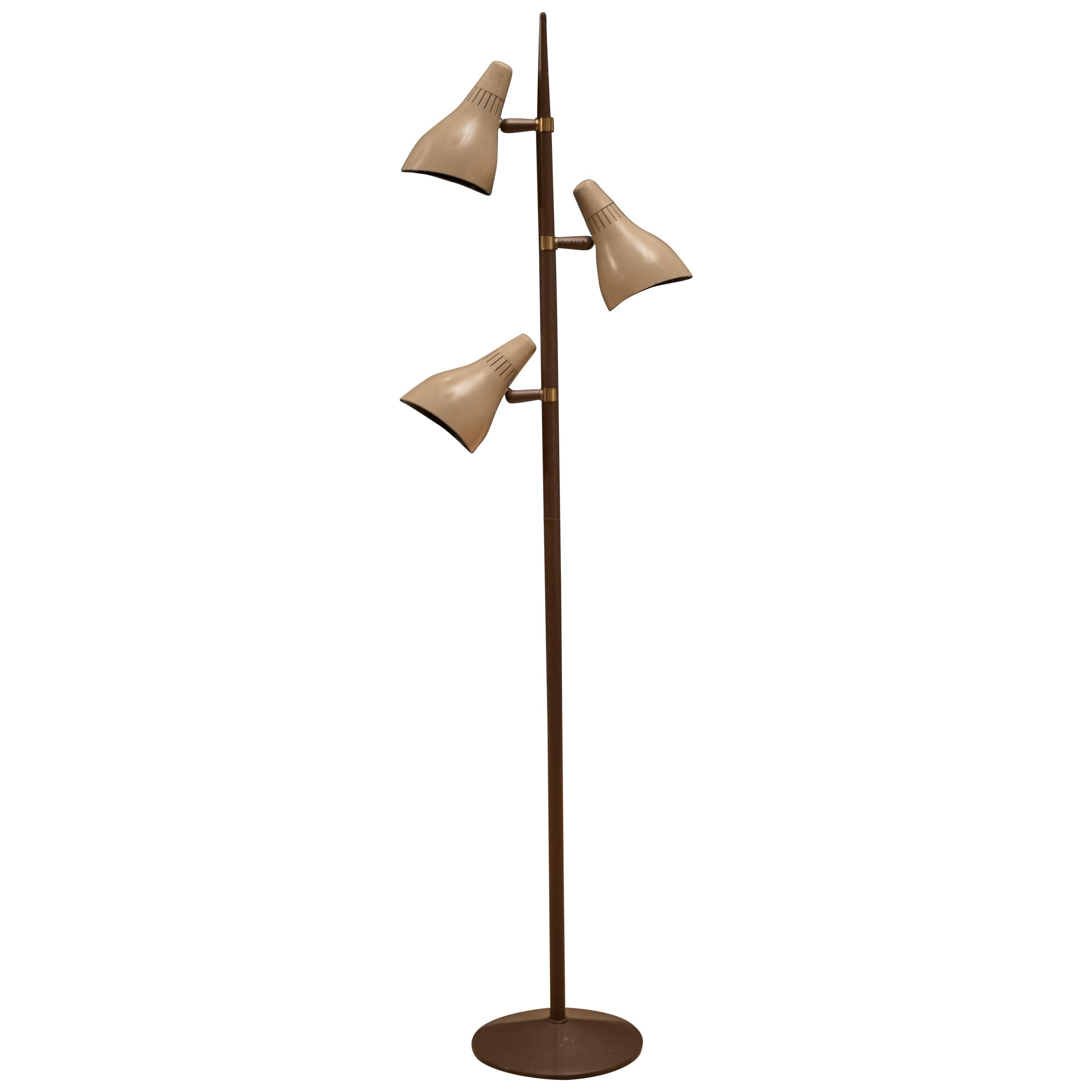Adjustable Three-Shade Floor Lamp by Gerald Thurston