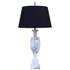 1960s Italian Marble Tall Table Lamp
