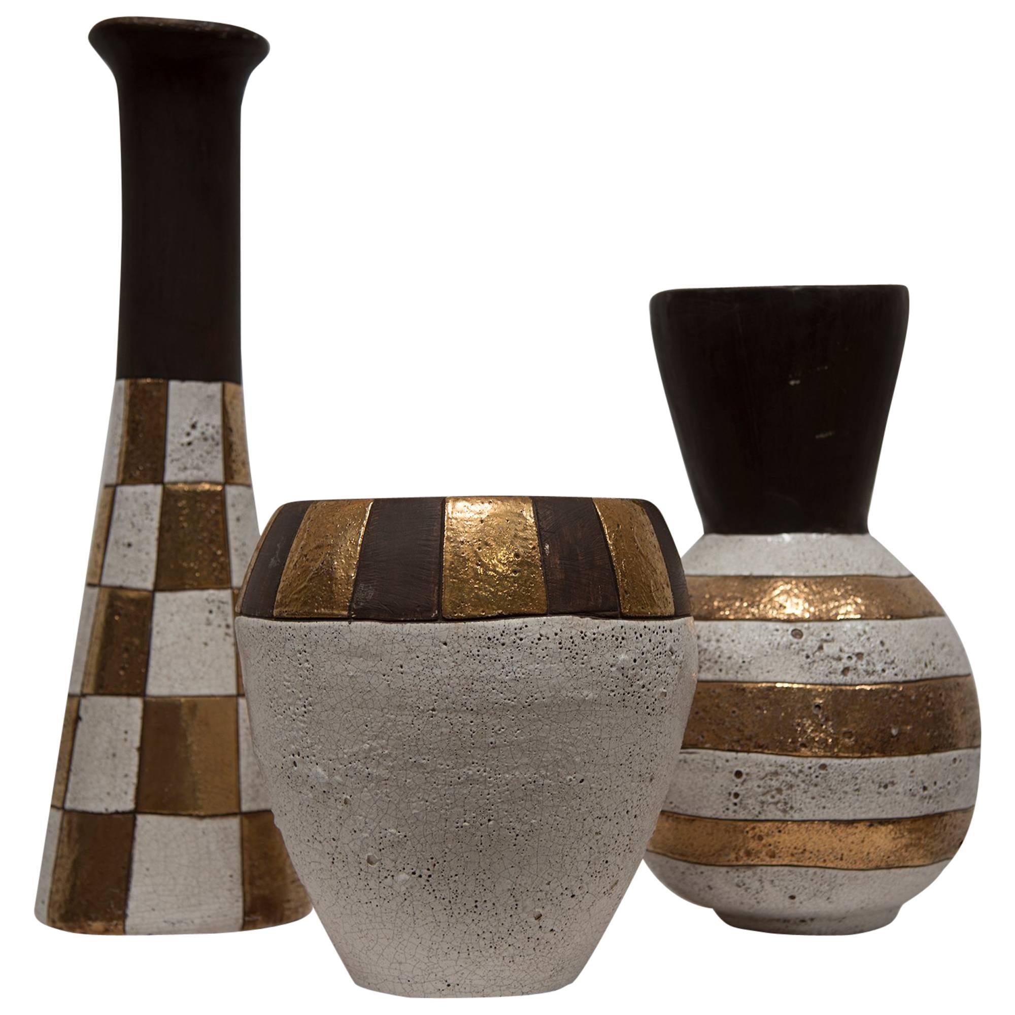 JARU POTTERY-Vasen – 3er-Set