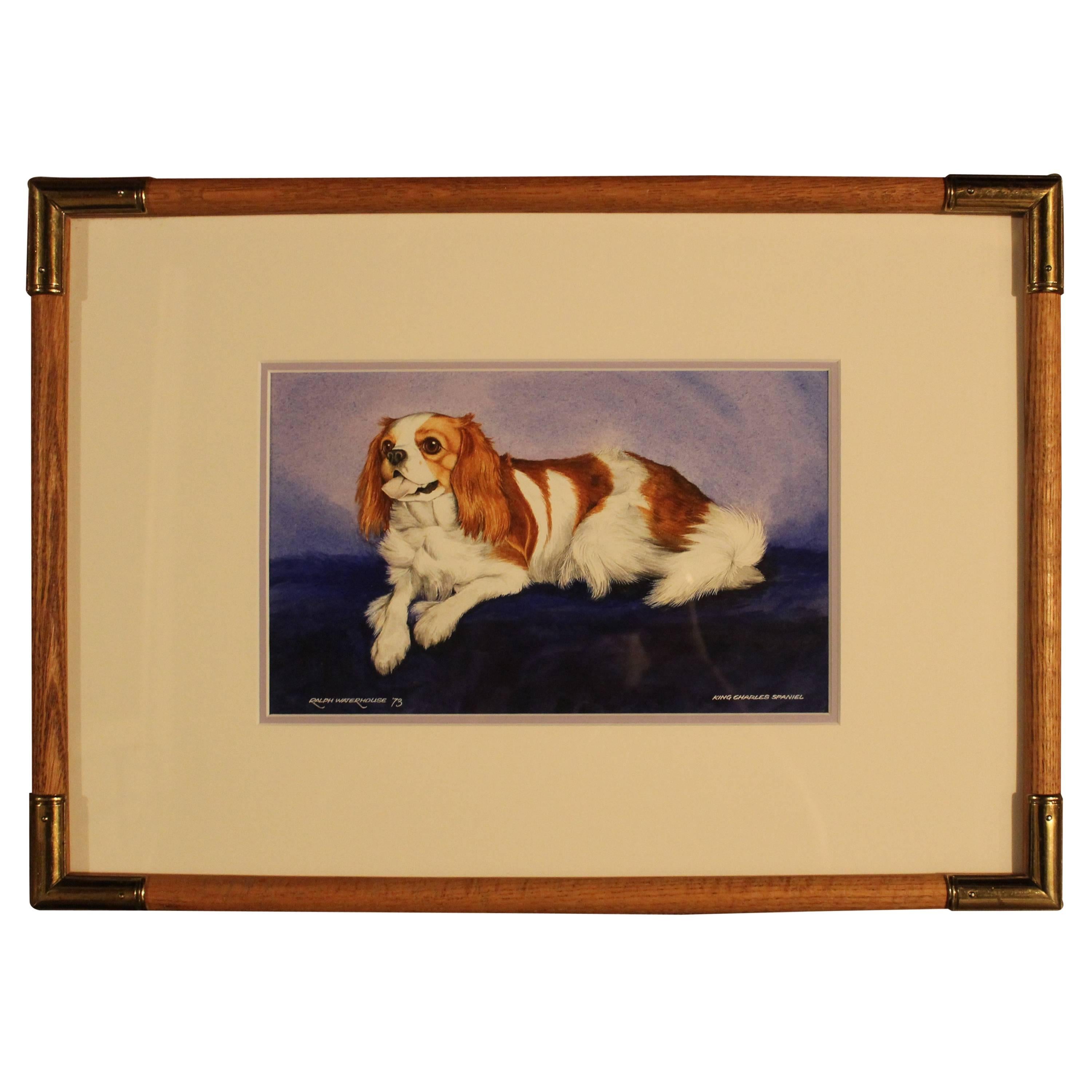 Ralph Waterhouse (British, b. 1944)
Painting of a dog: King Charles Spaniel

Size without frame: 8