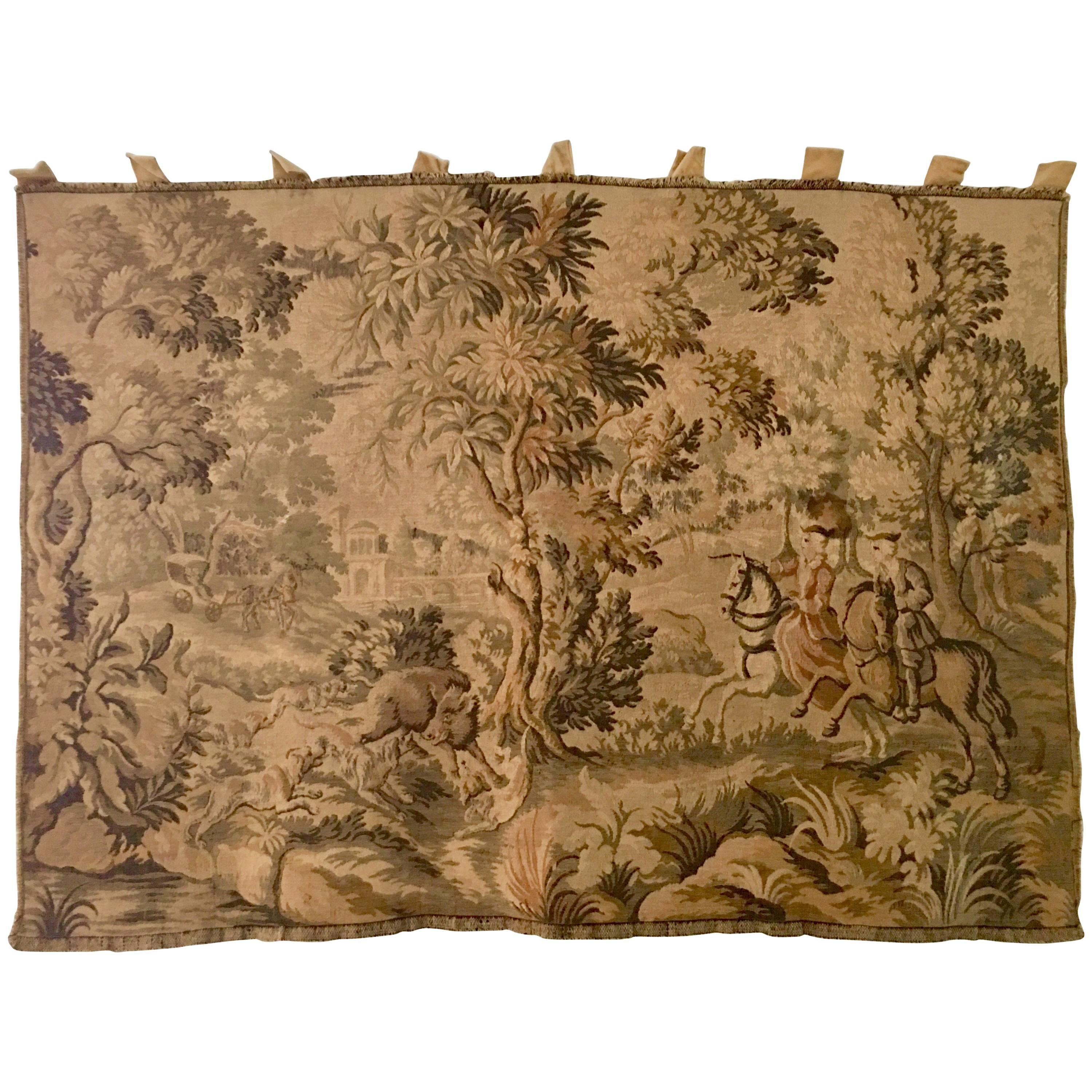 20th Century Fine French Tapestry Textile Panel-Signed