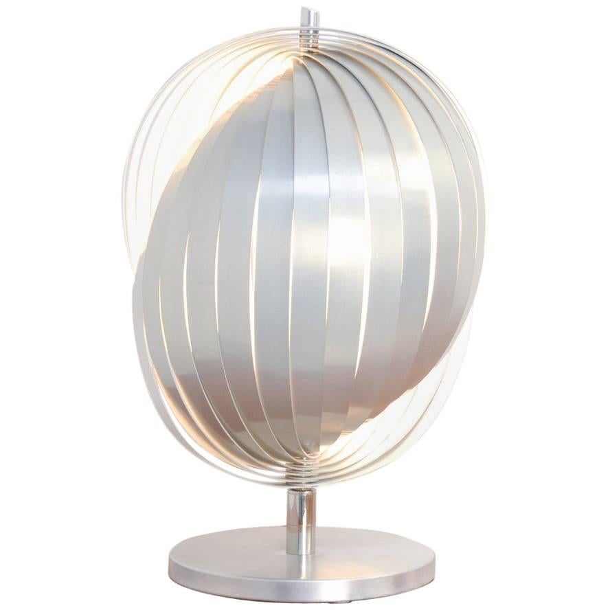 Magnificent Aluminium Table Lamp by Henri Mathieu