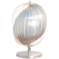 Magnificent Aluminium Table Lamp by Henri Mathieu